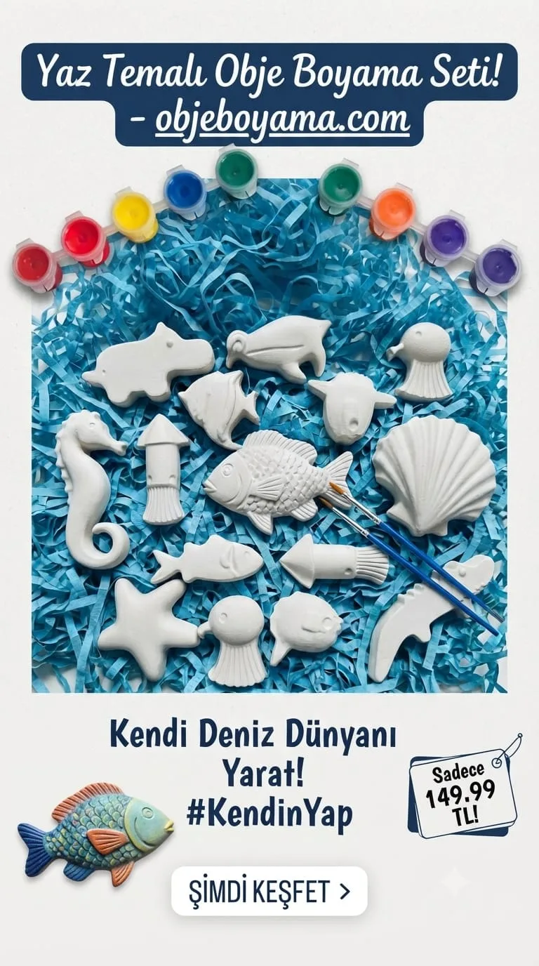 Yaz Temalı Obje Boyama Seti — Kendi Deniz Dünyanı Yarat